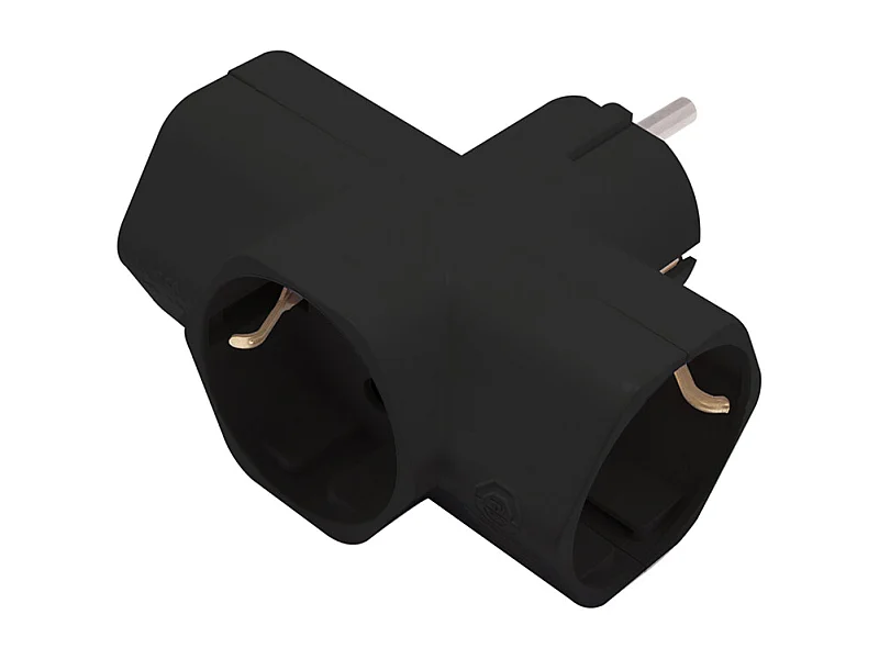 Domino Schuko 3x16A - Noir - Chacon