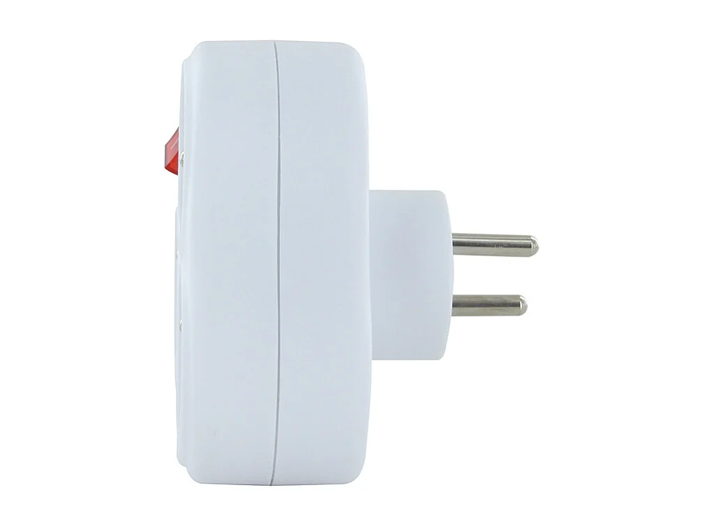 Domino 3x16A + interrupteur - Blanc - Chacon