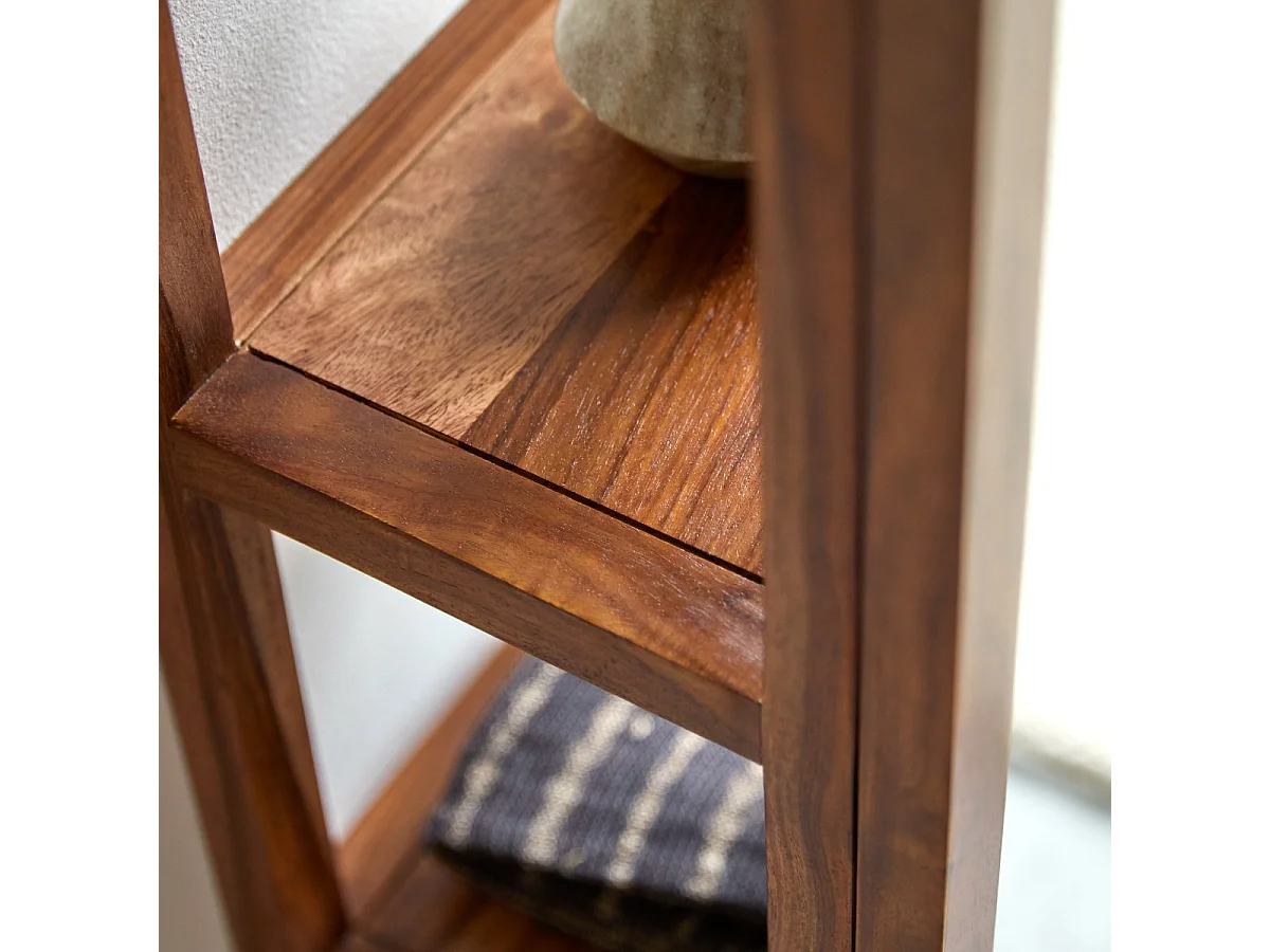 Colonna specchio dritta in legno di palissandro 30 Twig