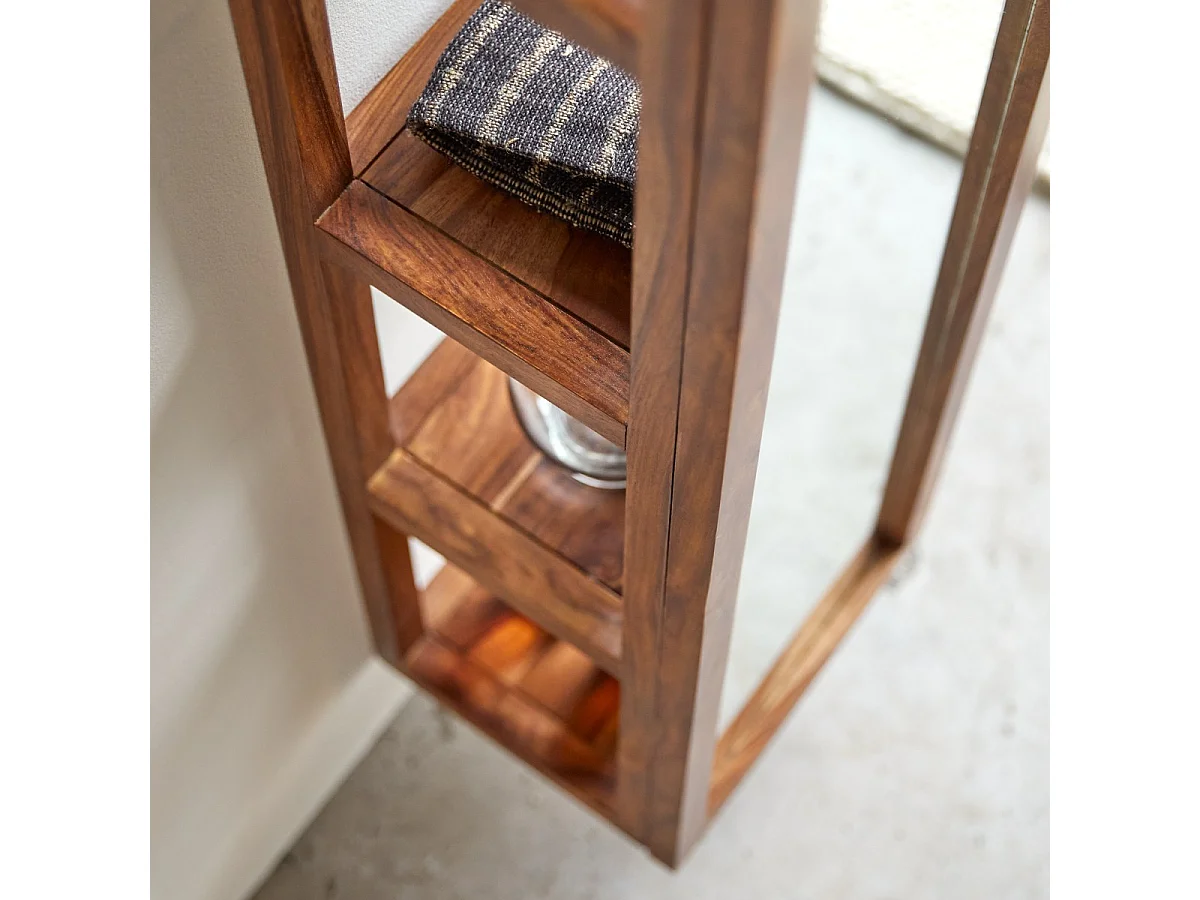 Colonna specchio dritta in legno di palissandro 30 Twig