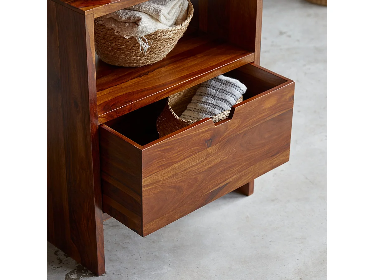 Mobile contenitore in palissandro massello Kwarto 60 cm