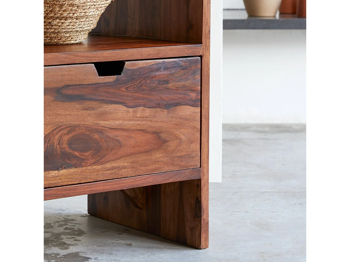 Mobile contenitore in palissandro massello Kwarto 60 cm