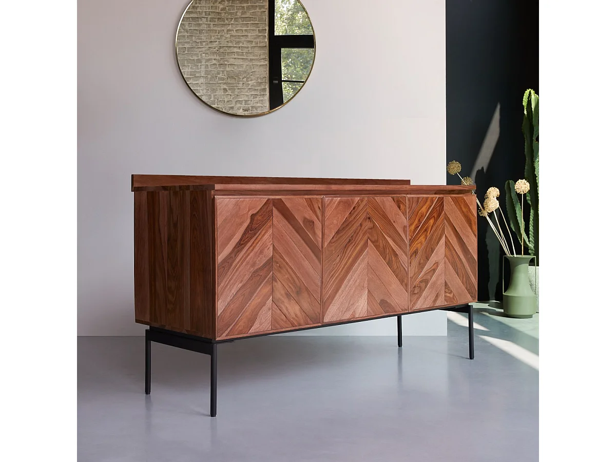 Aufbewahrungsmöbel Ismaël aus Palisanderholz, 155 cm