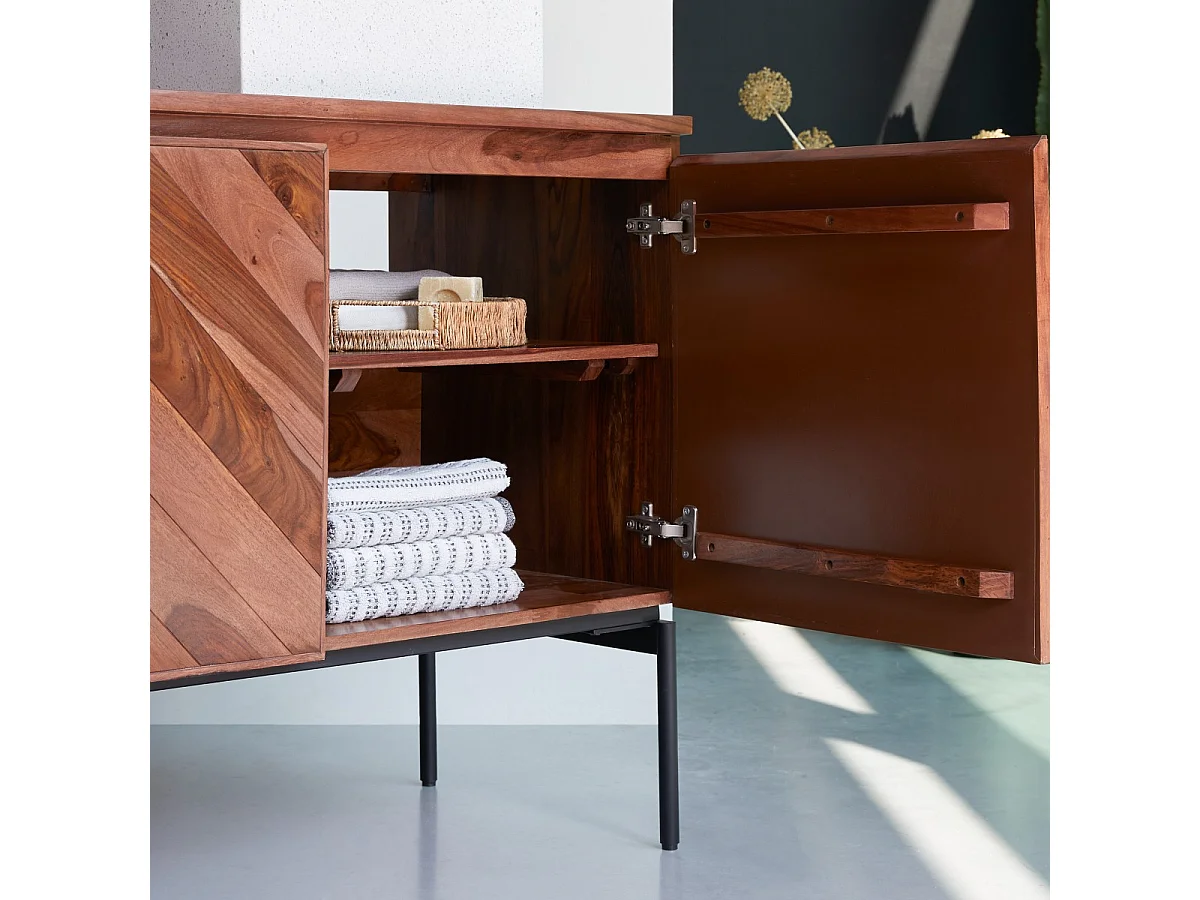 Aufbewahrungsmöbel Ismaël aus Palisanderholz, 155 cm