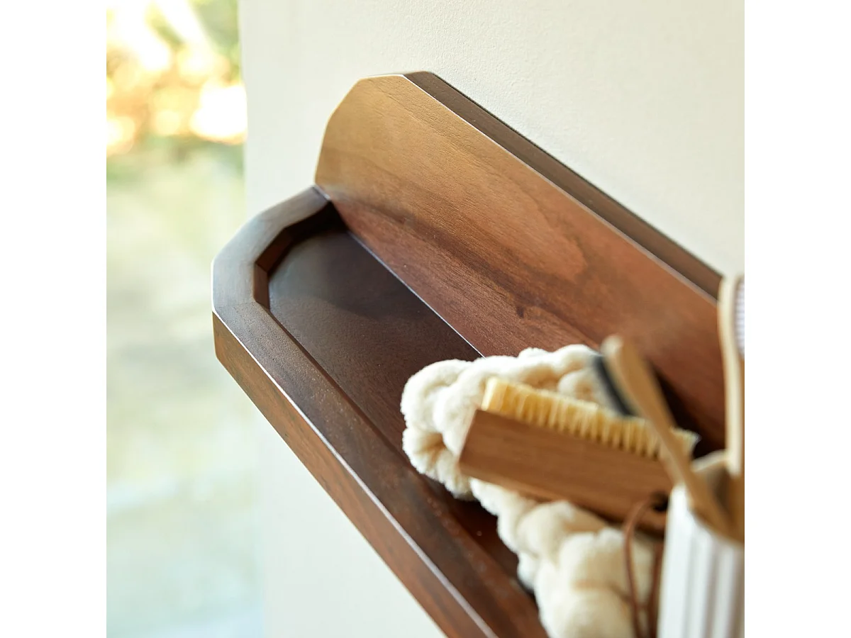 Badezimmerwandregal aus massivem Palisanderholz, 140 cm