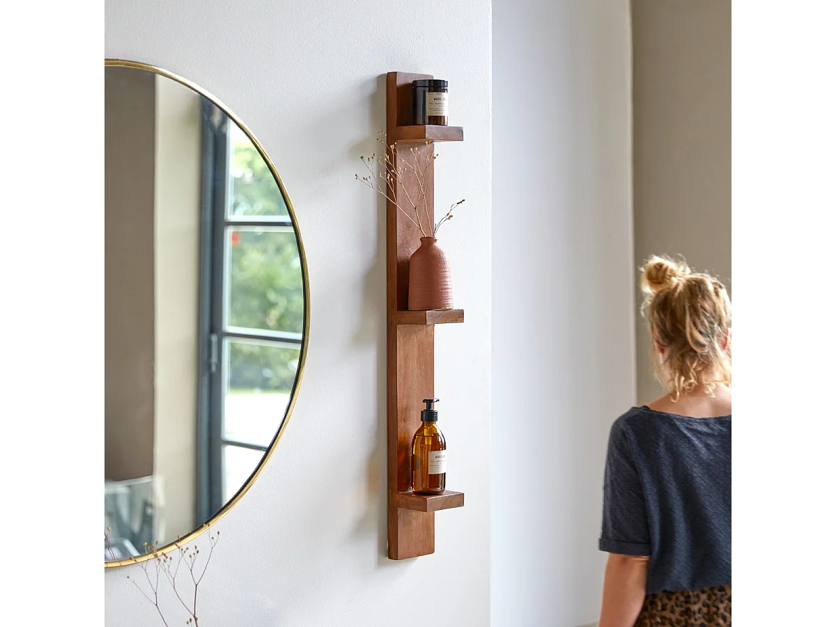 Wandregal Regal vertikale Wandanbringung Palisanderholz Tikamoon