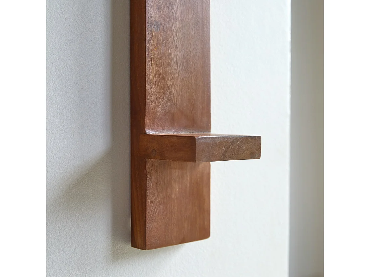 Scaffale verticale a parete per bagno in legno di palissandro Bahya