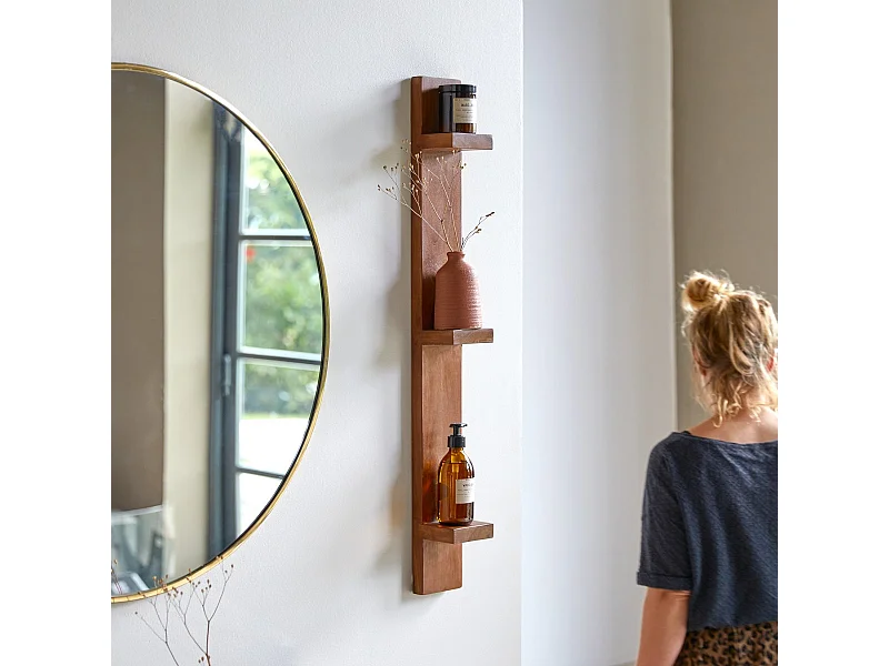 Wandregal Regal vertikale Wandanbringung Palisanderholz Tikamoon