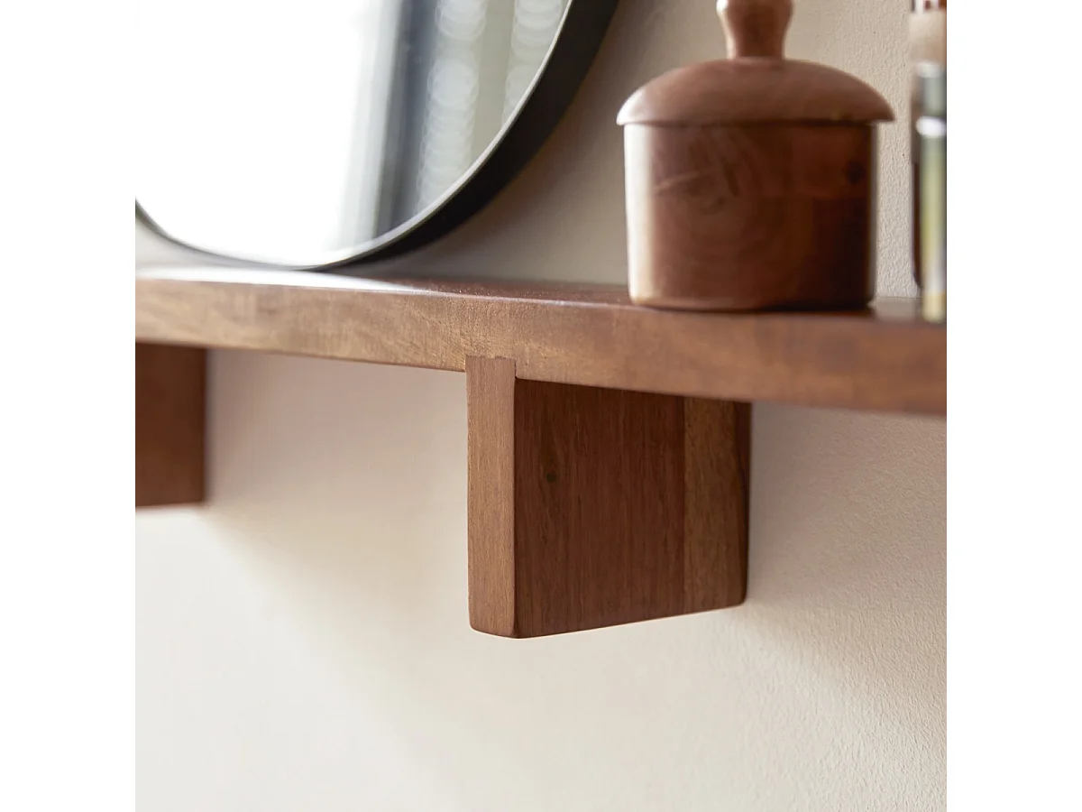 Wandregal Regal horizontale Wandanbringung Palisanderholz Tikamoon