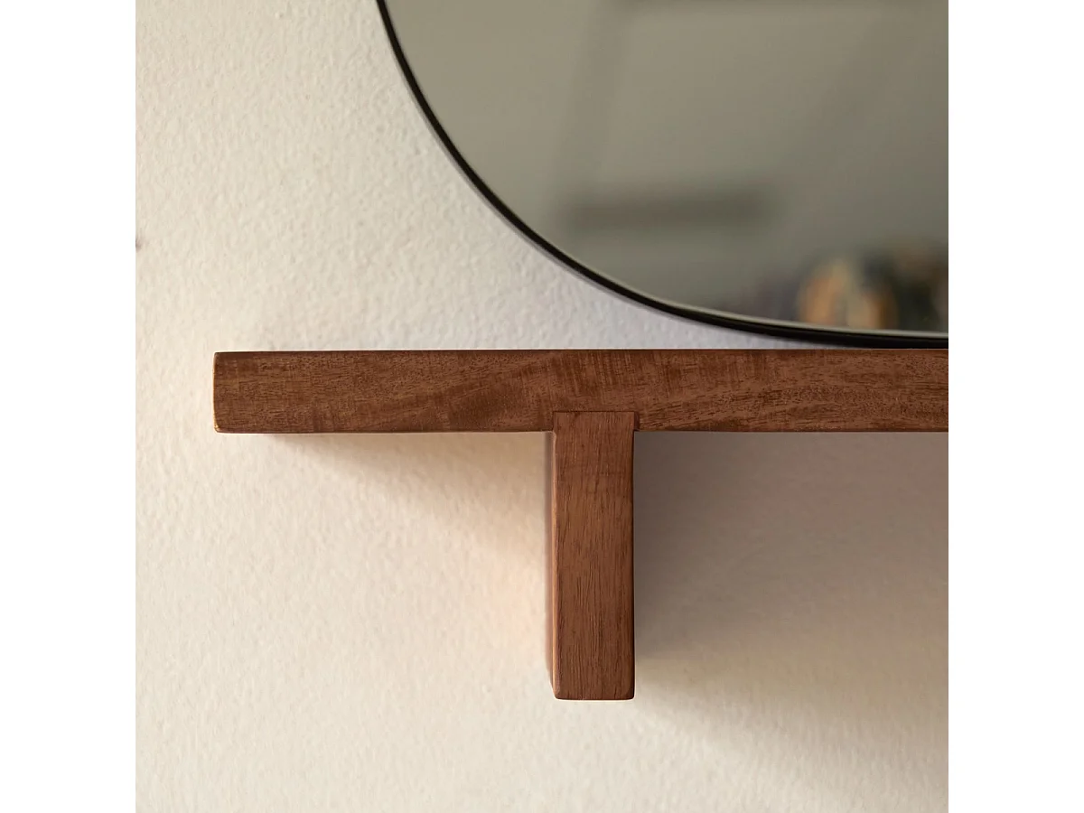 Wandregal Regal horizontale Wandanbringung Palisanderholz Tikamoon