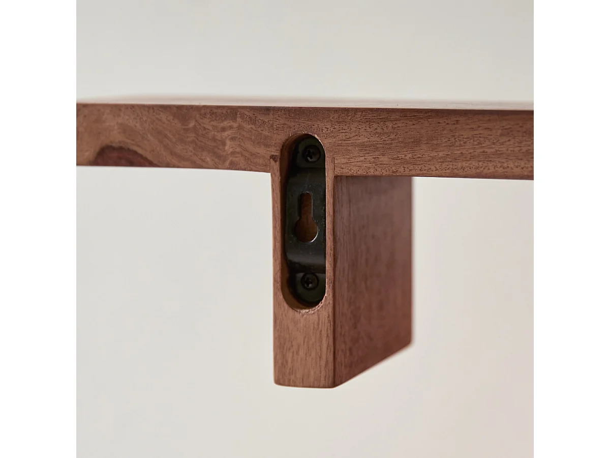 Wandregal Regal horizontale Wandanbringung Palisanderholz Tikamoon