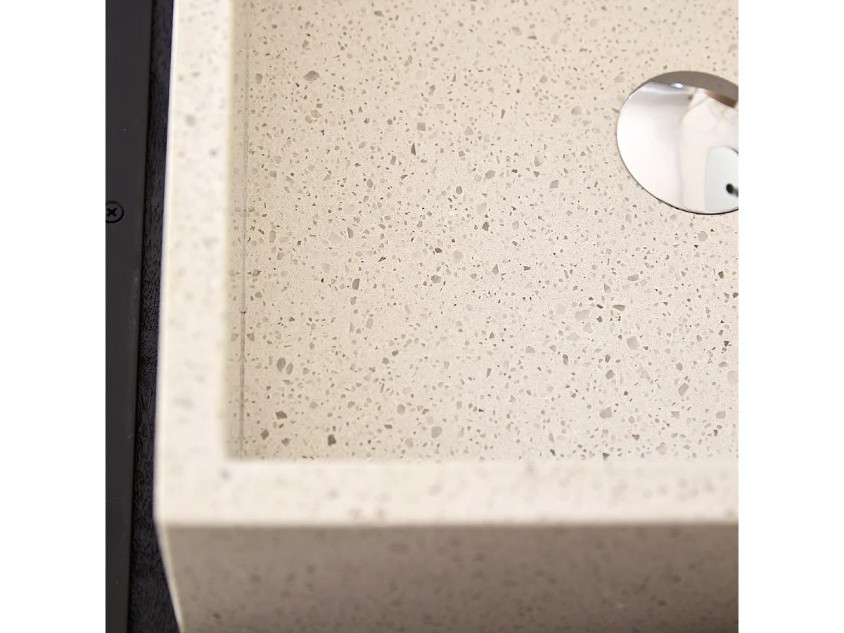 Elegantes Waschbecken aus Marmor- und Premium-Terrazzo Made White