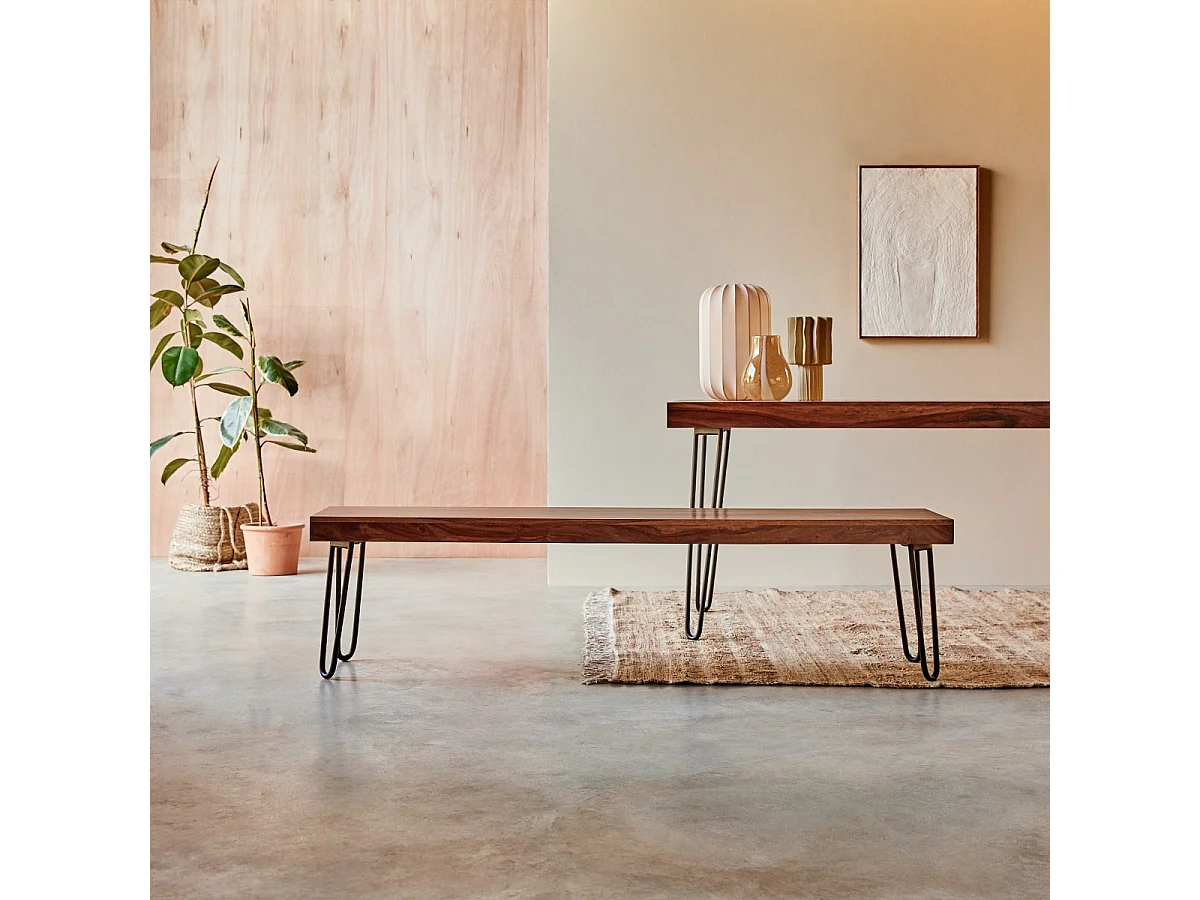 Panca in legno di palissandro 180 Helga