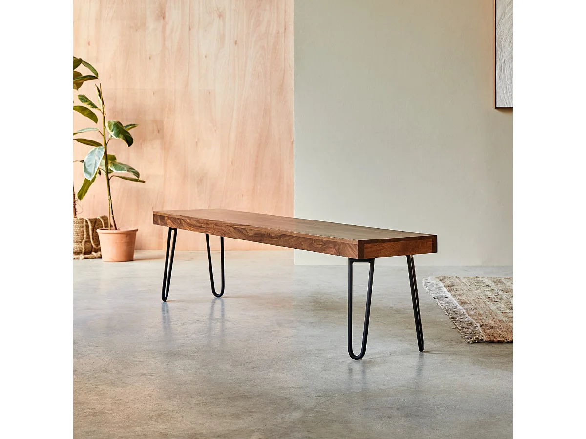 Panca in legno di palissandro 180 Helga