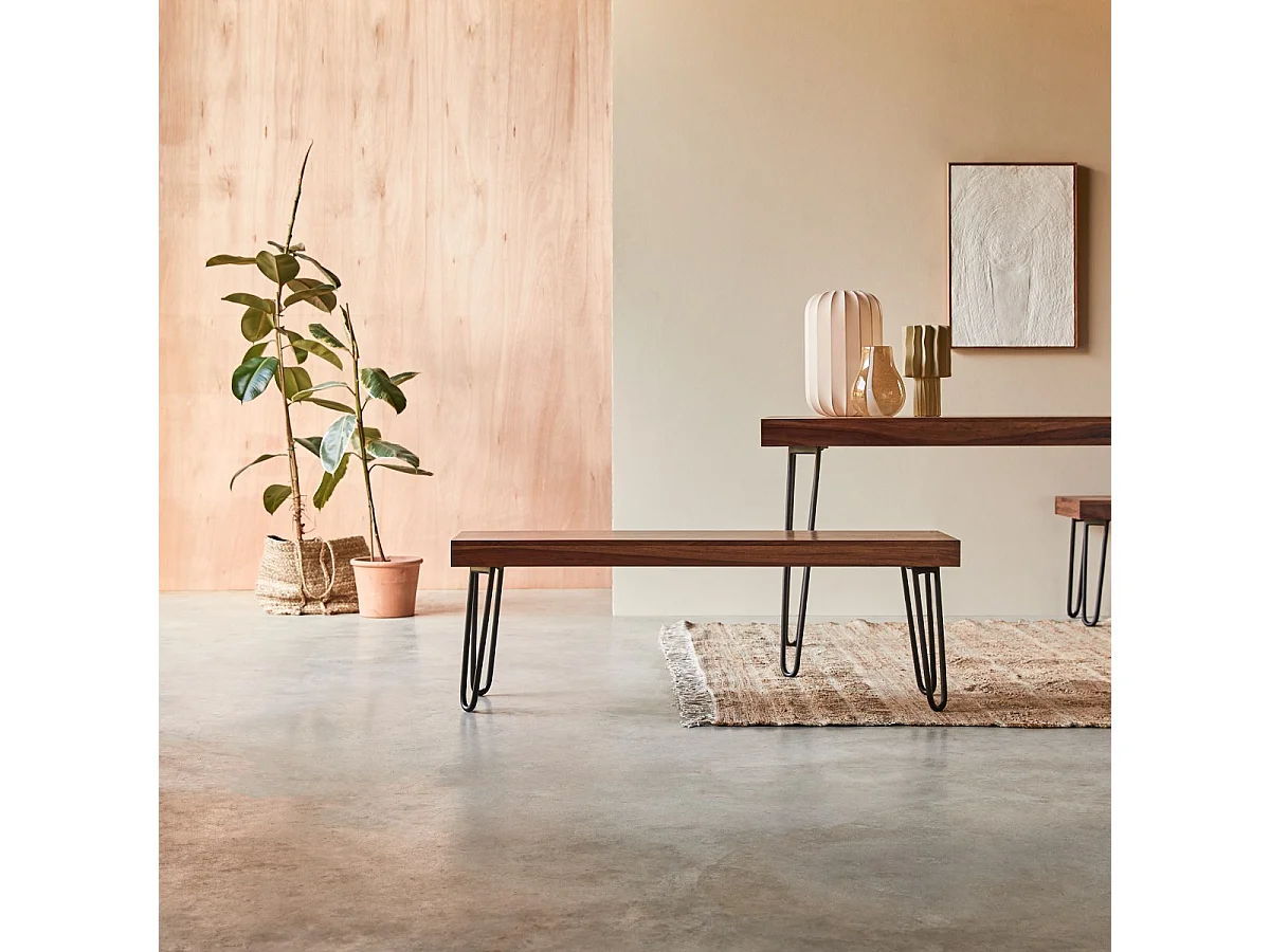 Panca in legno di palissandro 135 Helga