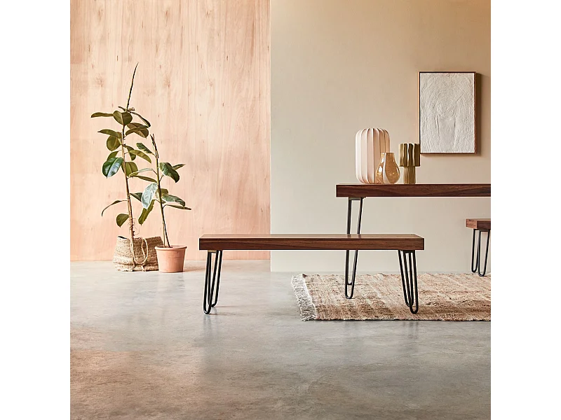 Panca in legno di palissandro 135 Helga