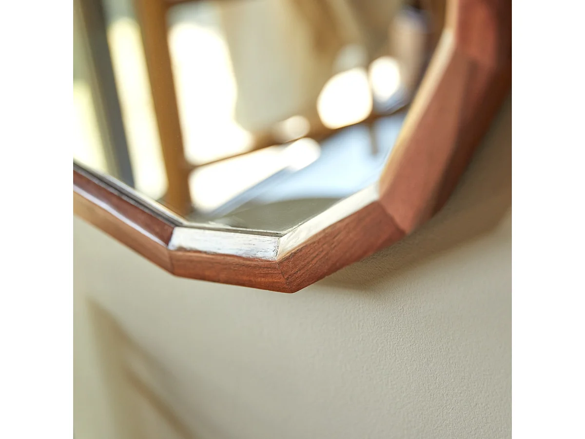 Specchio in legno di palissandro massello 80x70 cm Jade