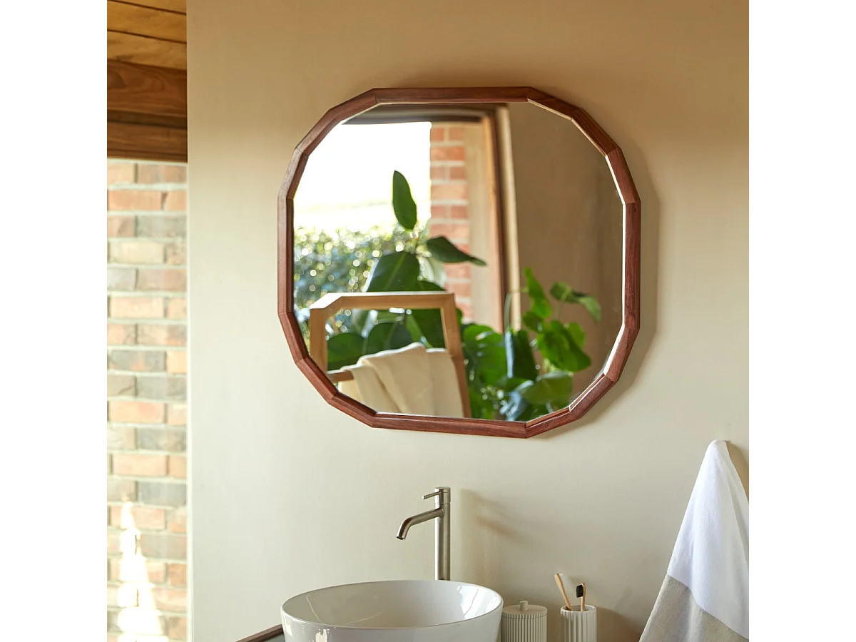 Specchio in legno di palissandro massello 80x70 cm Jade