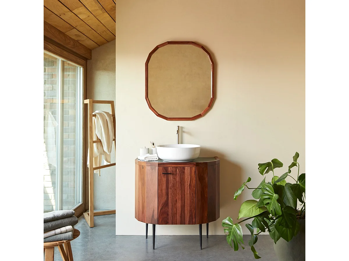 Specchio in legno di palissandro massello 80x70 cm Jade