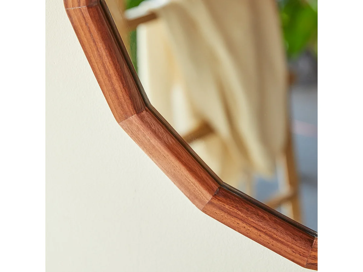 Specchio in legno di palissandro massello 80x70 cm Jade