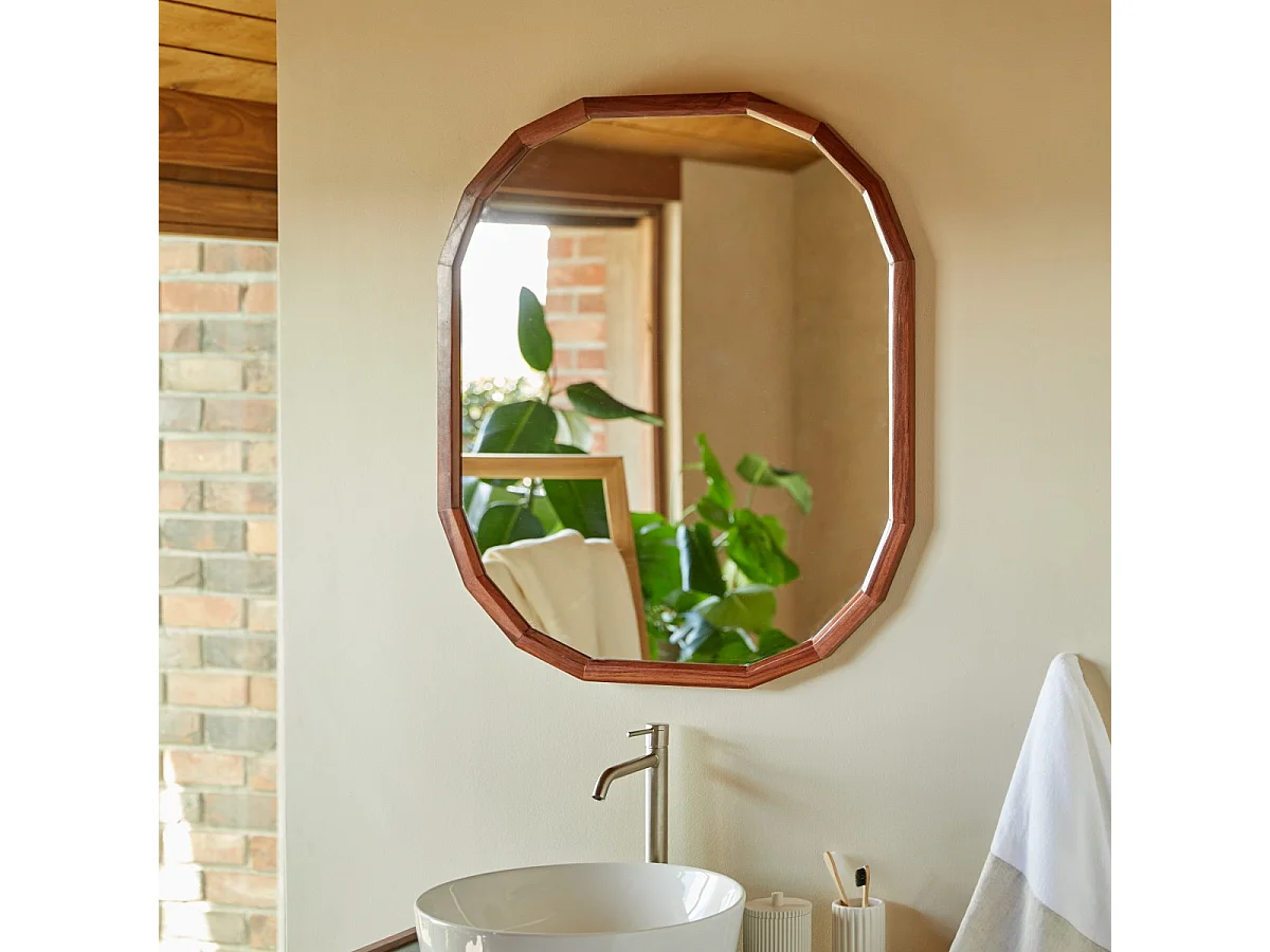 Specchio in legno di palissandro massello 80x70 cm Jade