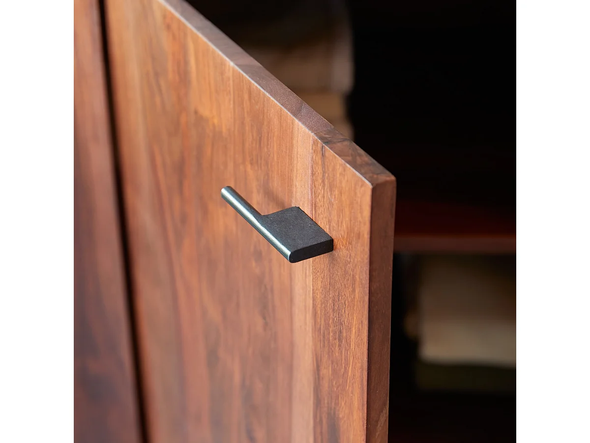 Waschtischunterschrank Jade aus massivem Palisanderholz und Marmor 120 cm