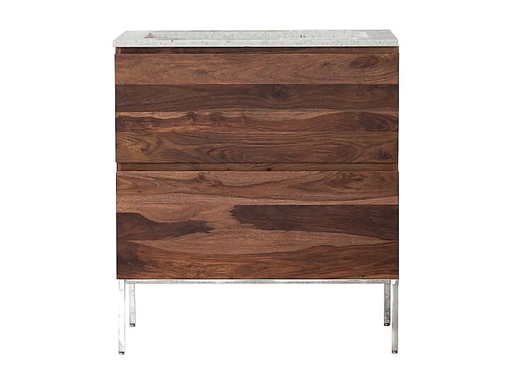 Mobile per il Bagno in legno di palissandro massello e terrazzo premium