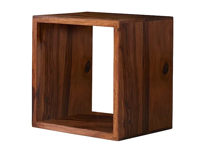 Würfel Beistelltisch Couchtisch TV-Tisch Palisander massives Holz Neu Tikamoon
