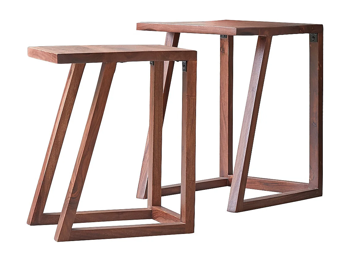 Tavolini impilabili in legno di palissandro Gaspard