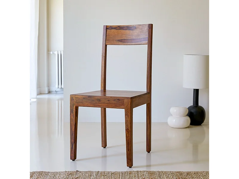 Sedia Sheesham palissandro legno massello design scandinavo  sala pranzo