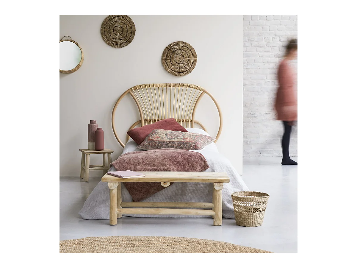 Testata per letto in rattan 120 cm Leontie