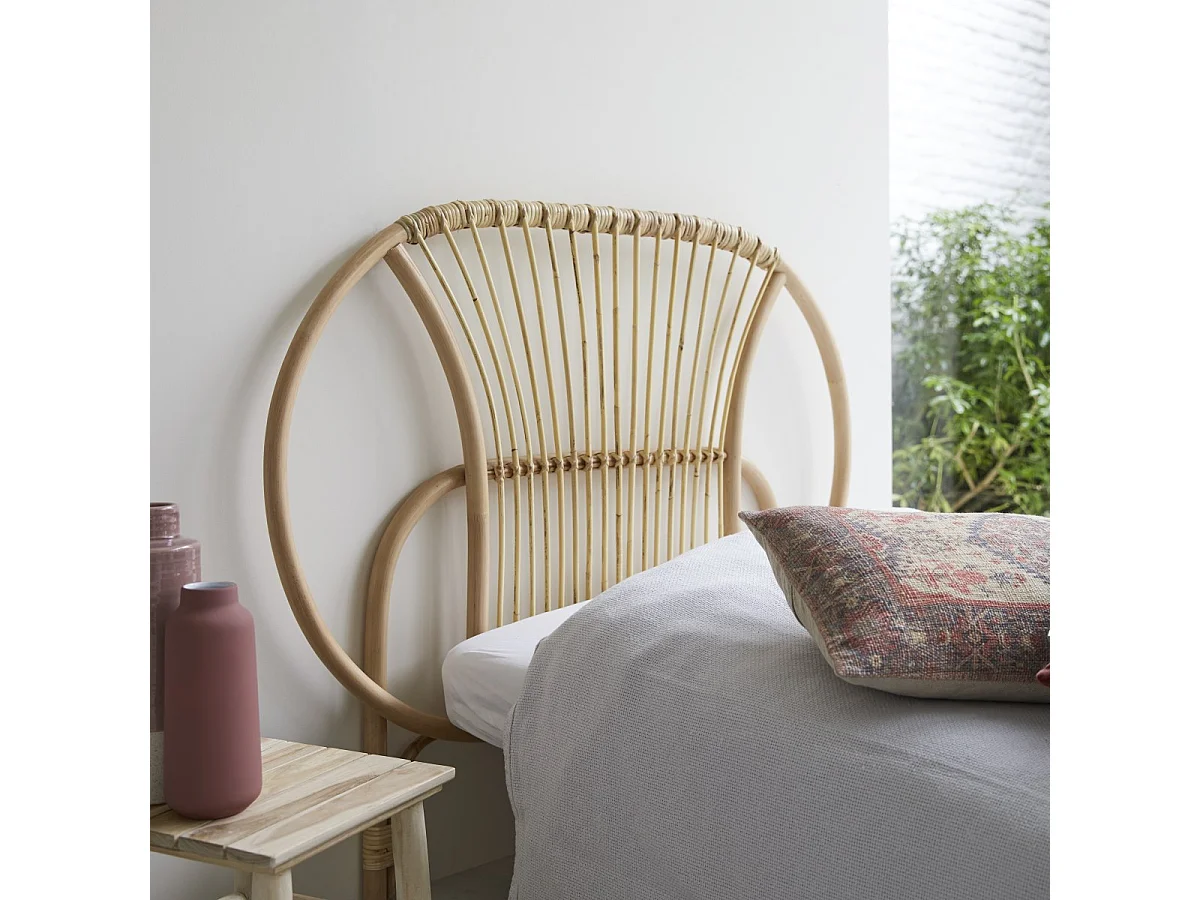 Kopfteil aus Rattan für Einzelbett Bett 120 cm Breite Schlafzimmer Tikamoon