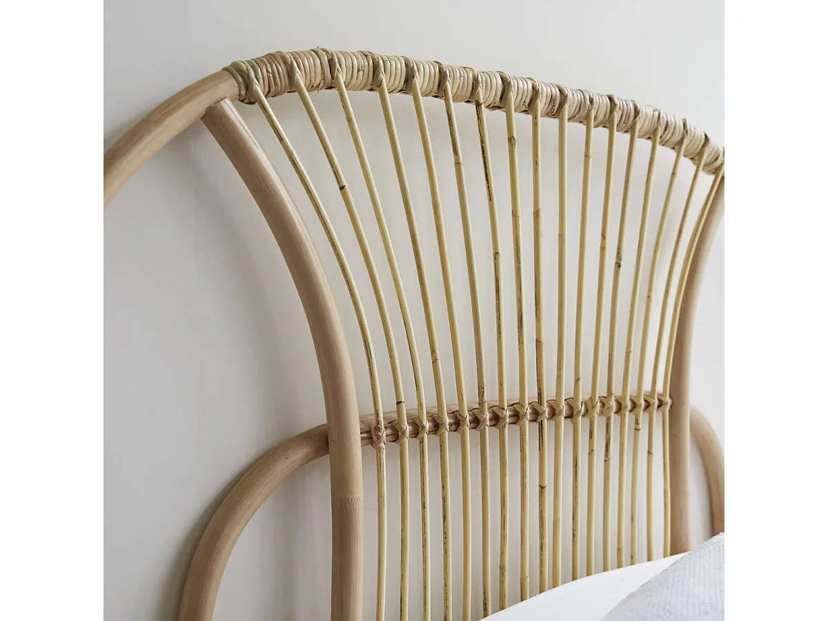 Kopfteil aus Rattan für Einzelbett Bett 120 cm Breite Schlafzimmer Tikamoon
