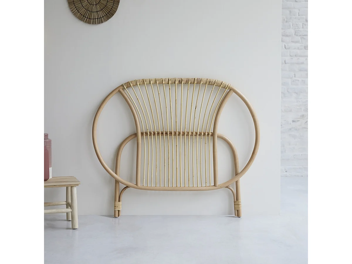 Kopfteil aus Rattan für Einzelbett Bett 120 cm Breite Schlafzimmer Tikamoon