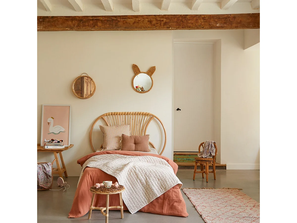 Testiera per letto bambini in canne di rattan 120 Leontie