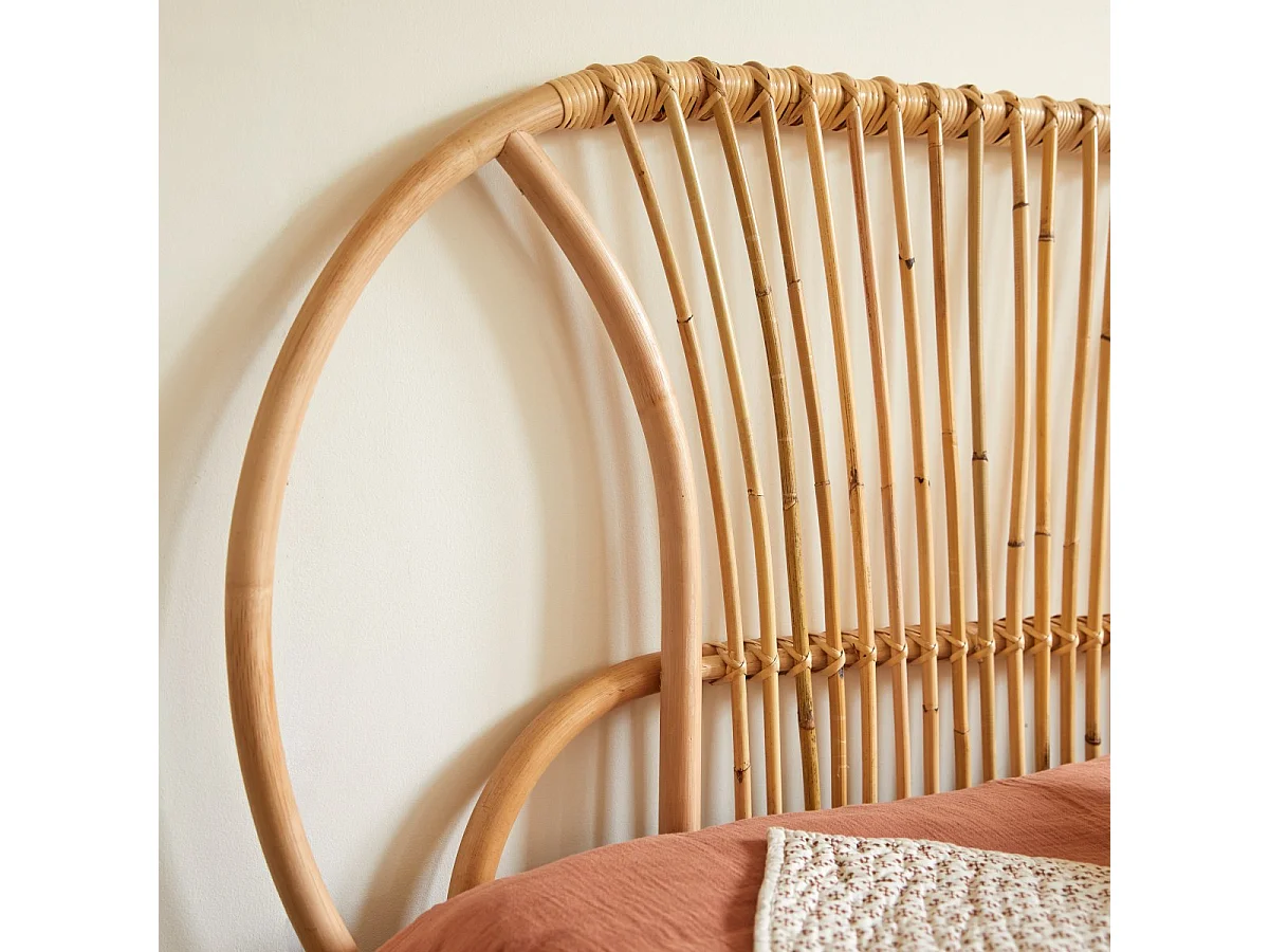 Testiera per letto bambini in canne di rattan 120 Leontie