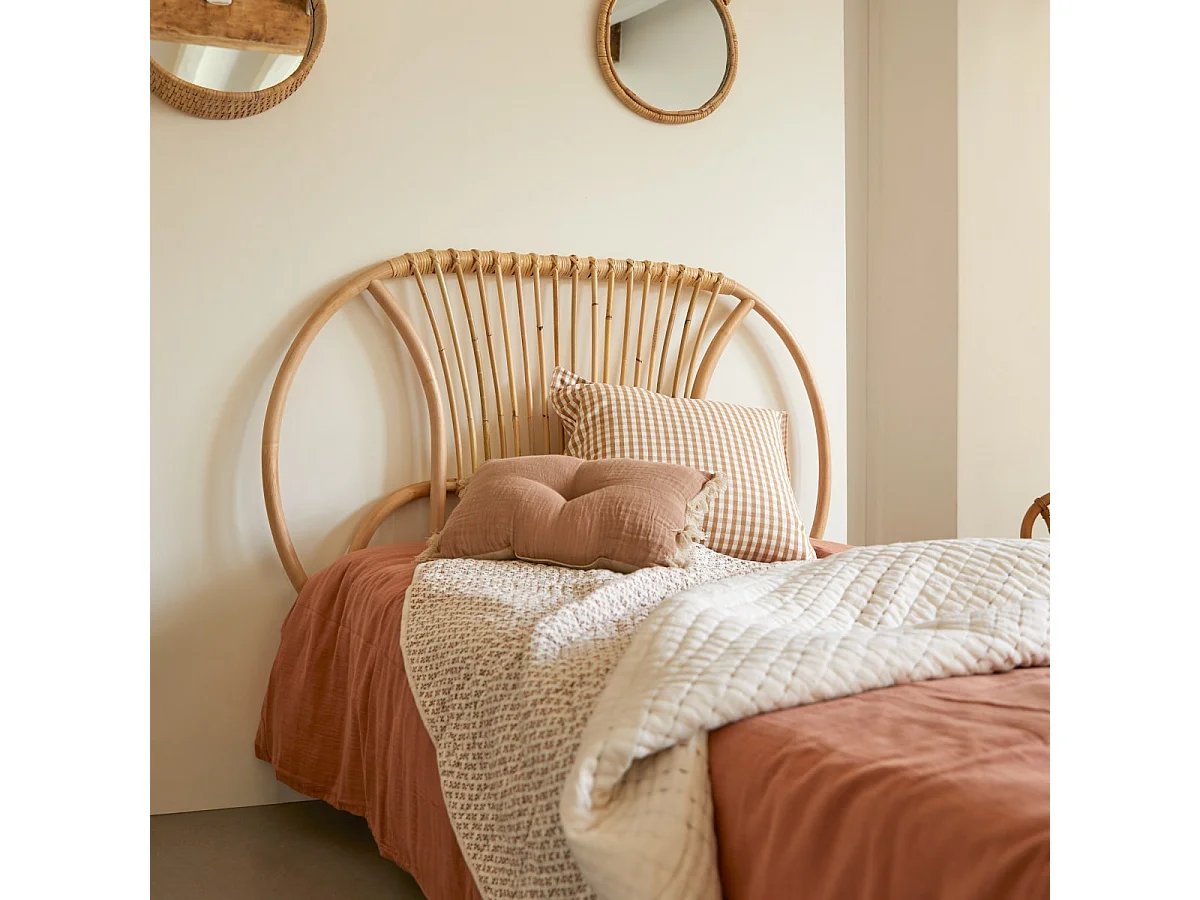 Testiera per letto bambini in canne di rattan 120 Leontie