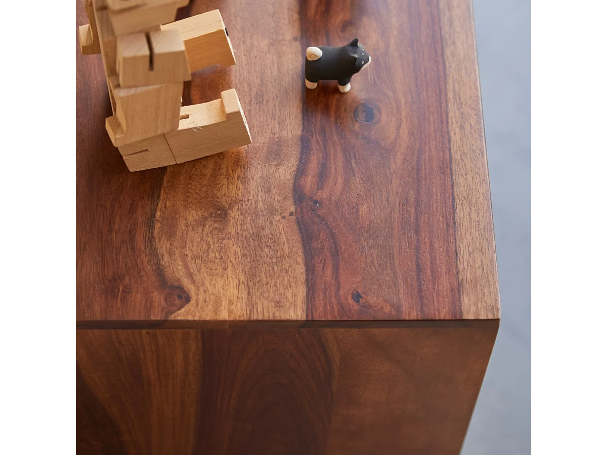 Comodino per bambini in legno di palissandro massello Kwarto