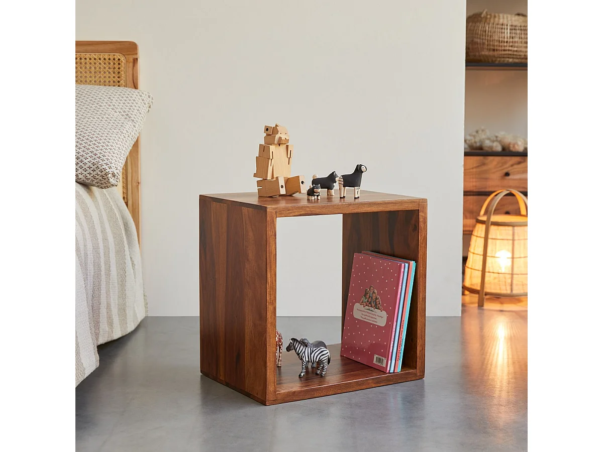 Comodino per bambini in legno di palissandro massello Kwarto
