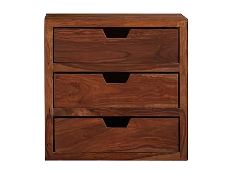 Comodino per bambini in legno di palissandro massello Kwarto 3 cassetti