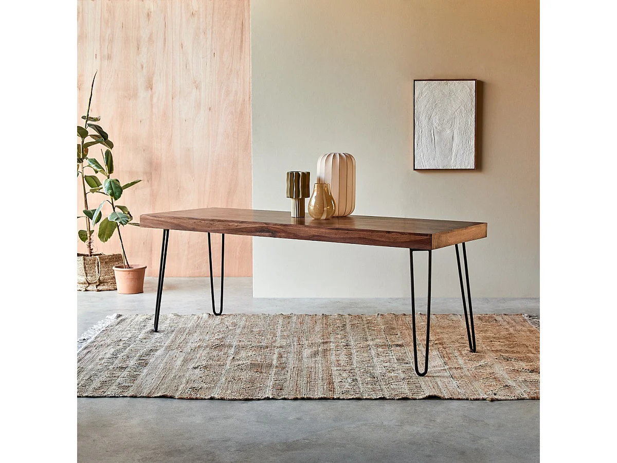 Tavolo in legno di palissandro 210x75 Helga