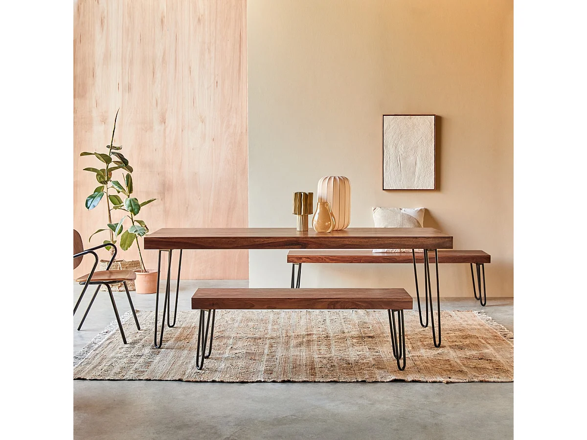 Tavolo in legno di palissandro 210x75 Helga