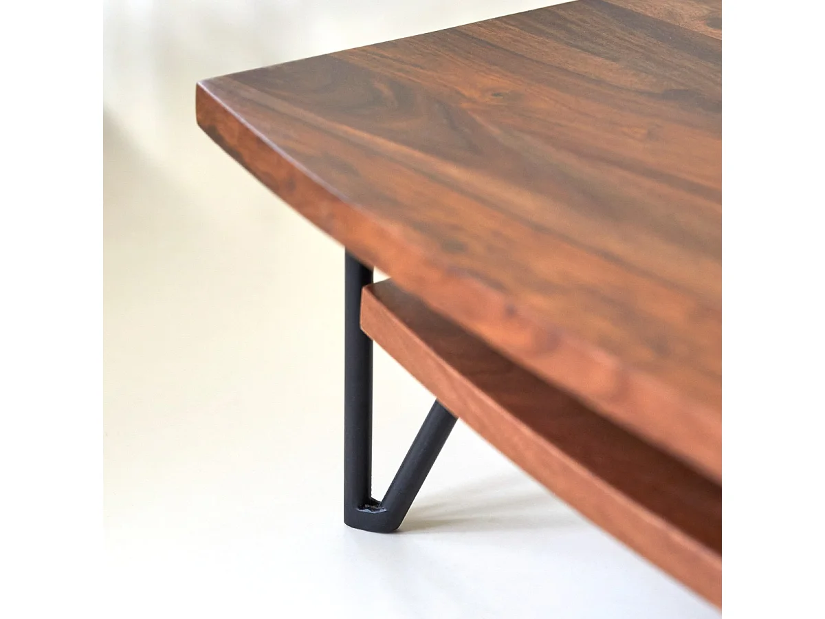 Tavolino basso in legno di palissandro 110x60 Bonnie