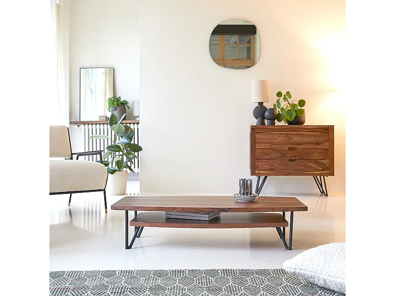 Couchtisch aus Palisanderholz Sheesham Massivholz 110x60 cm Tikamoon