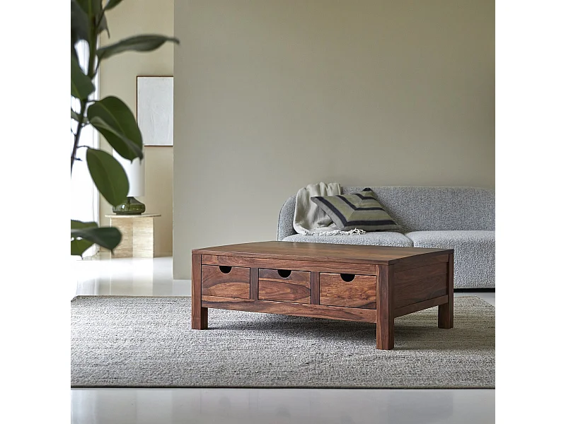 Couchstisch Beistelltisch Wohnzimmertisch Palisanderholz 110x75 cm Neu Tikamoon