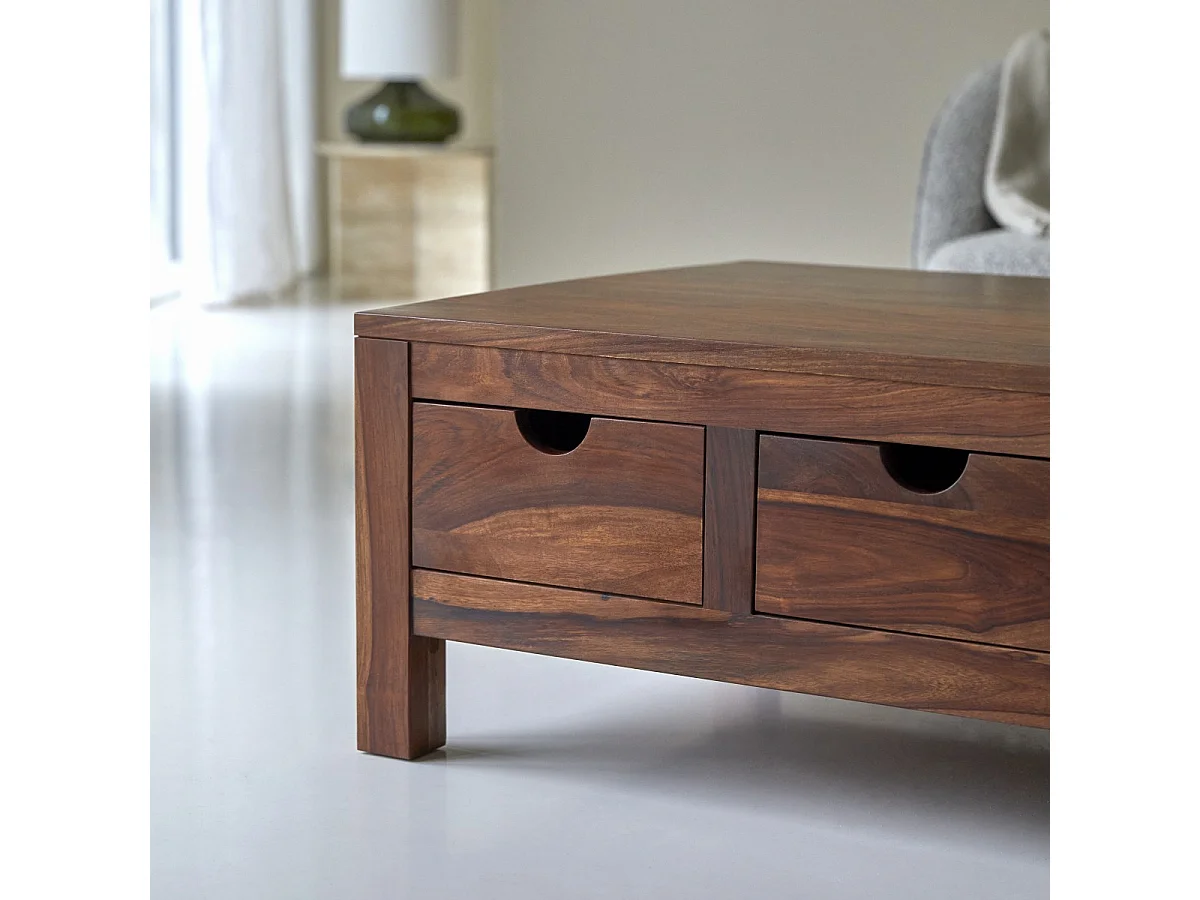 Couchstisch Beistelltisch Wohnzimmertisch Palisanderholz 110x75 cm Neu Tikamoon