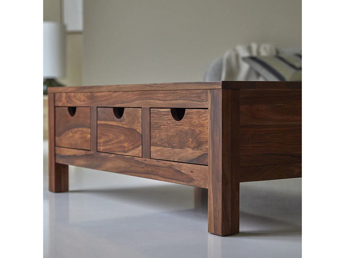 Couchstisch Beistelltisch Wohnzimmertisch Palisanderholz 110x75 cm Neu Tikamoon