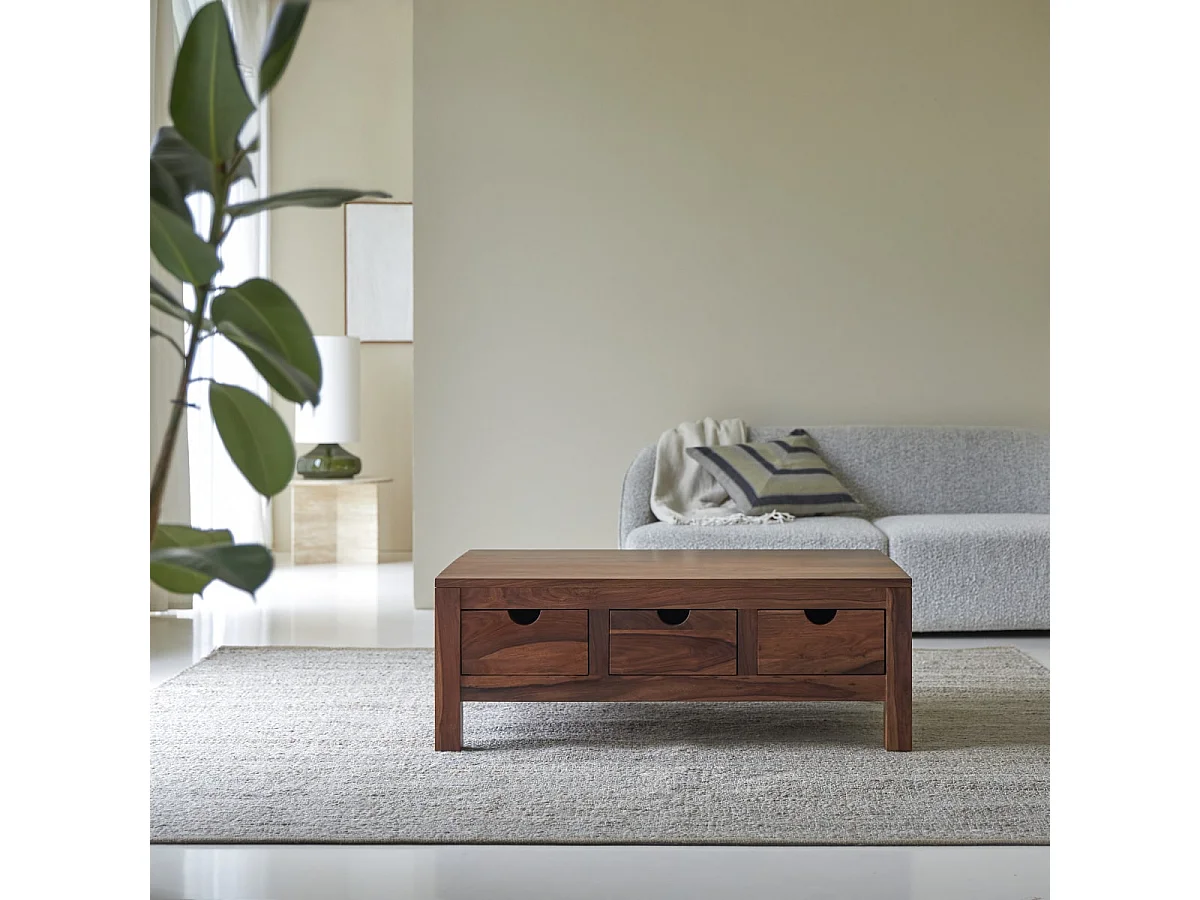 Couchstisch Beistelltisch Wohnzimmertisch Palisanderholz 110x75 cm Neu Tikamoon