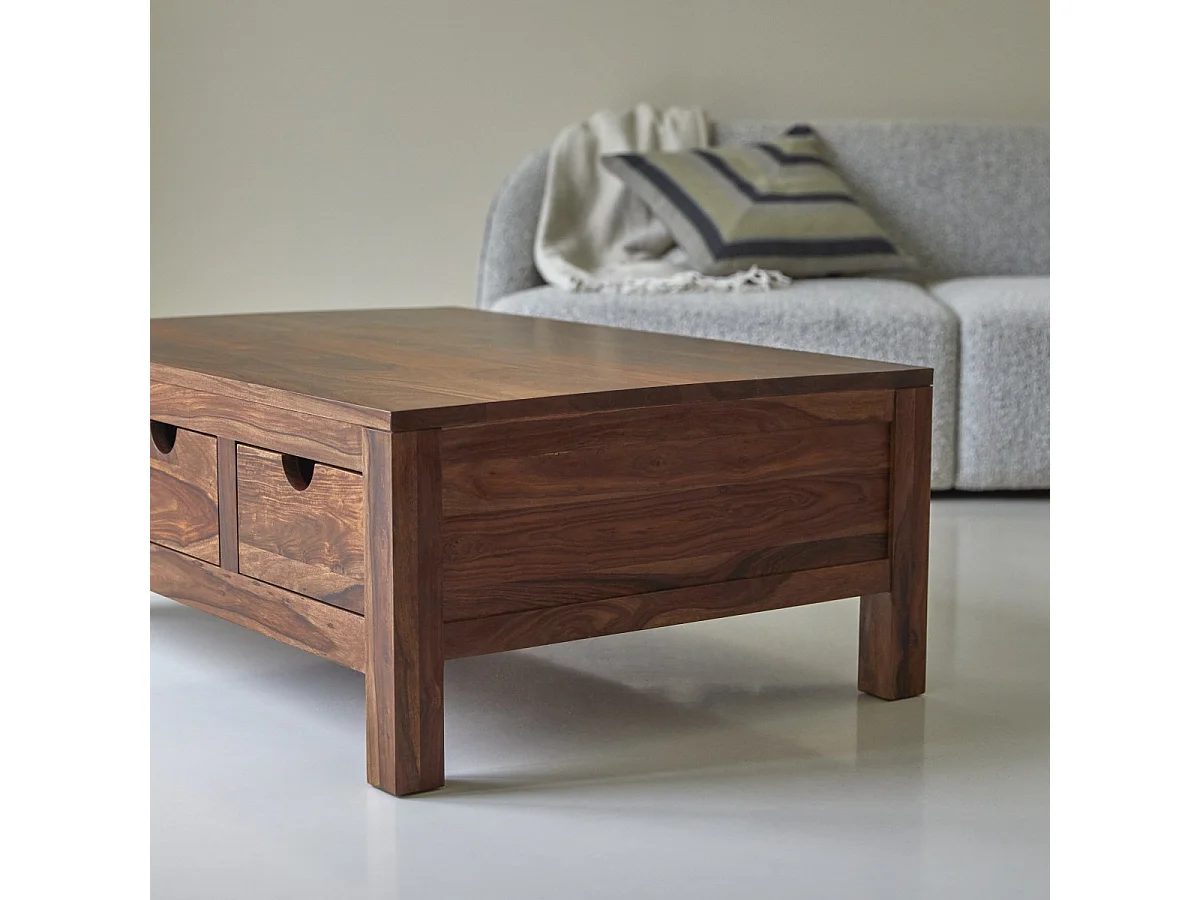 Couchstisch Beistelltisch Wohnzimmertisch Palisanderholz 110x75 cm Neu Tikamoon