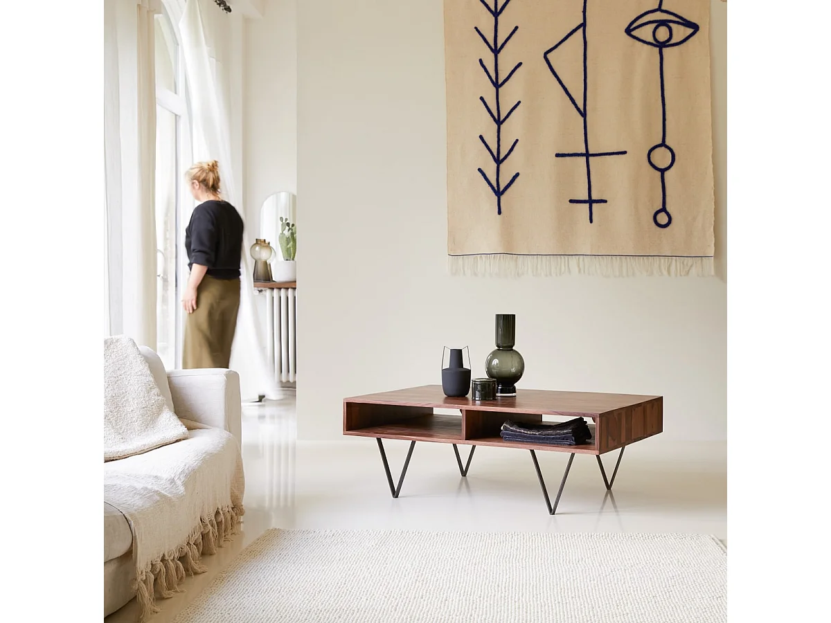 Tavolino basso 115 x 70 cm in Palissandro Metric